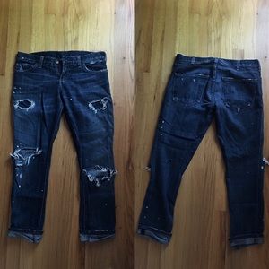 🚫SOLD🚫 Current/Elliott  |  distressed skinnies